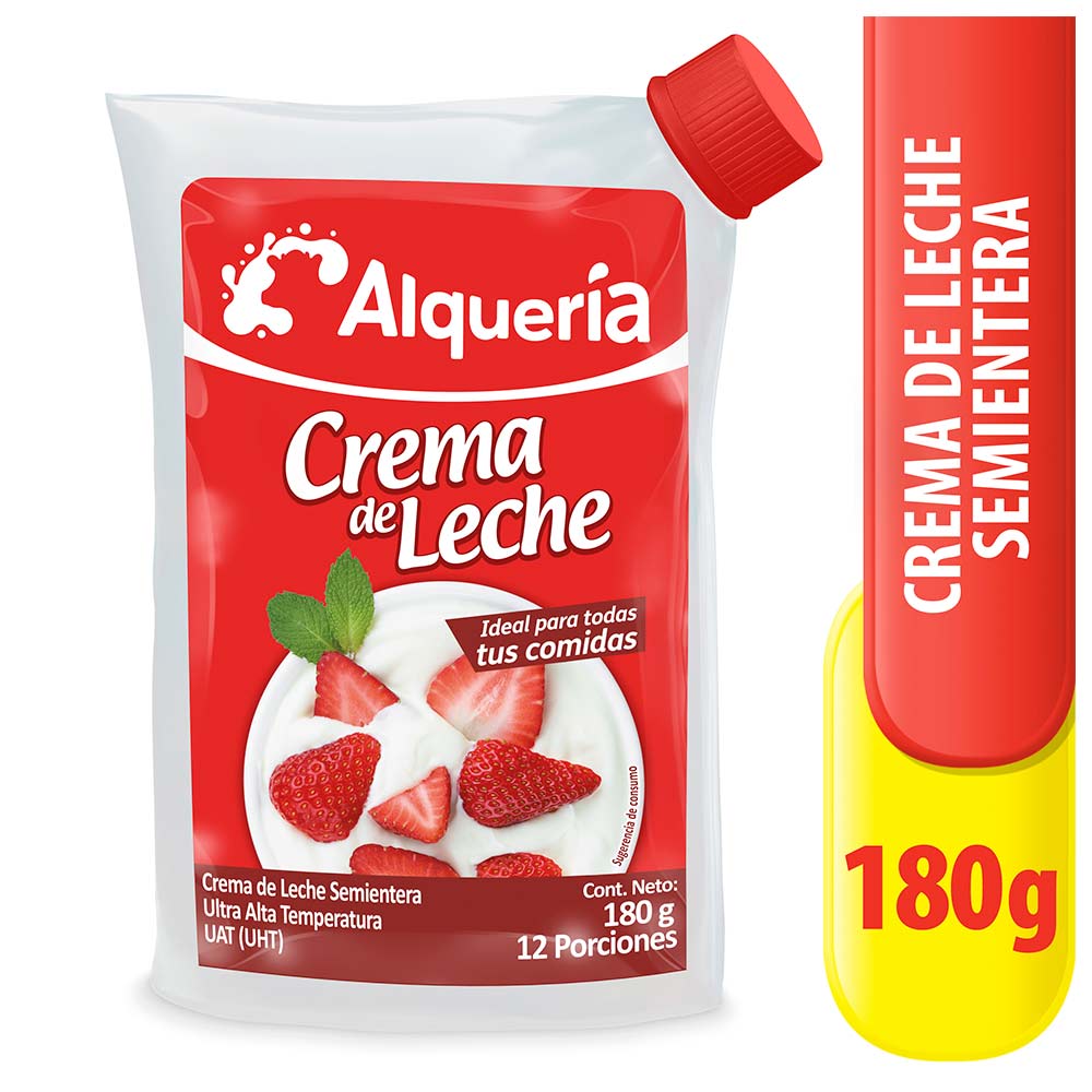 Crema de leche bolsa Alqueria 900ml - Tiendas Jumbo