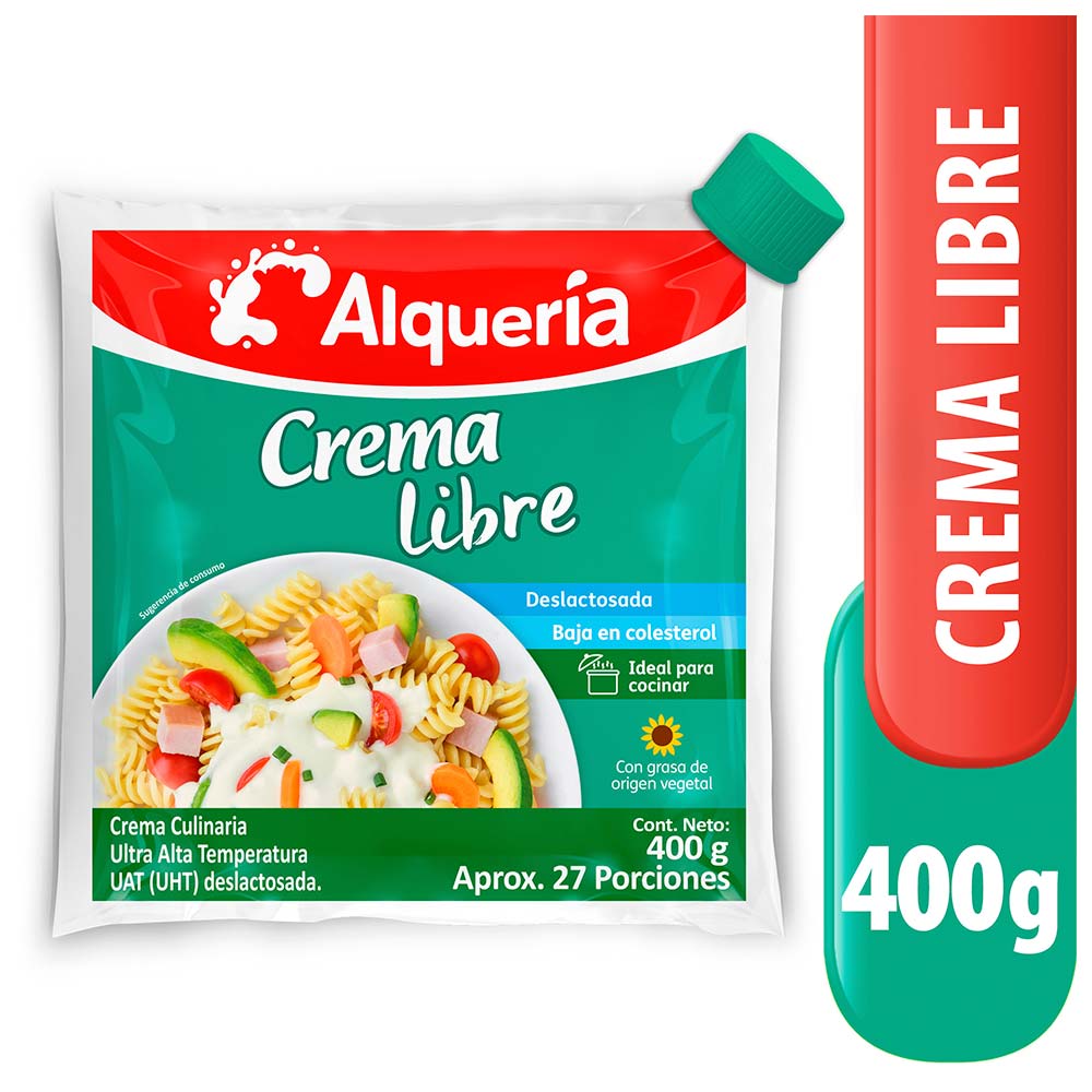 Crema de leche bolsa Alqueria 900ml - Tiendas Jumbo