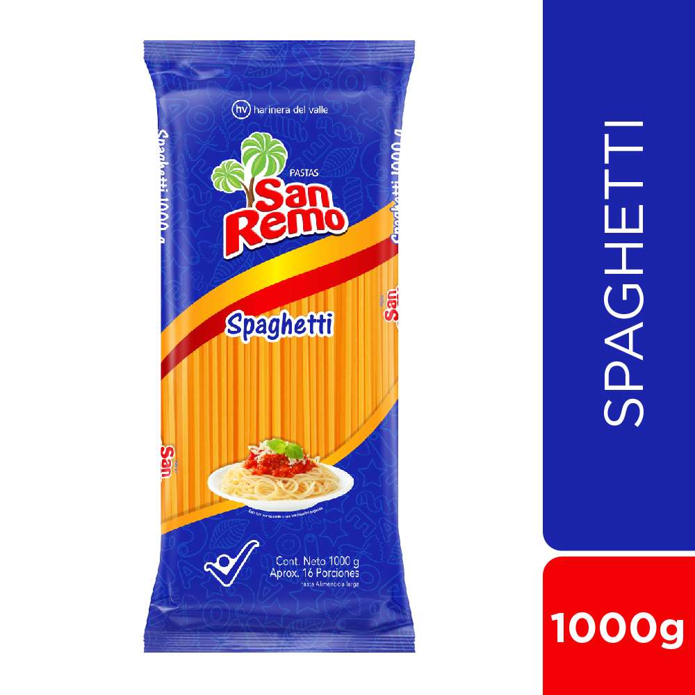 Pasta spaghetti San Remo x1000g Tiendas Jumbo