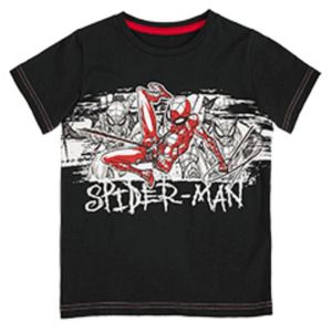 Camiseta moda estampaa negra m/c niño ref-ano2  SPIDERMAN
