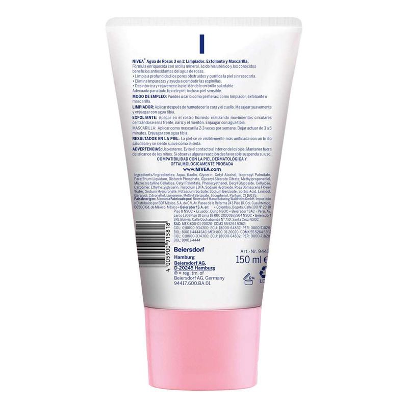 Gel-limpiador-Nivea-agua-de-rosas-3-en-1