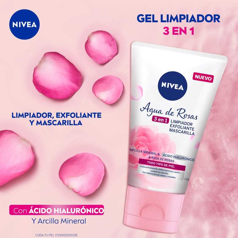 Gel-limpiador-Nivea-agua-de-rosas-3-en-1