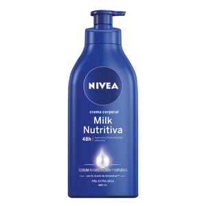 Crema corporal humectante Nivea body milk nutritiva x1000 ml