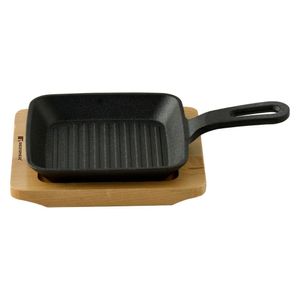 Sartén asador 13.7x22.2x2.2cm hierro Bergner