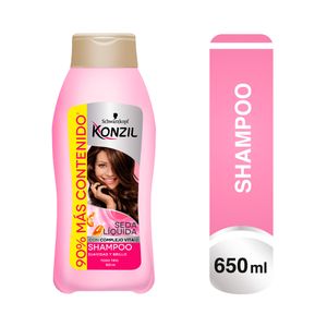 Shampoo Konzil Suavidad Y Brillo Seda Líquida x650ml