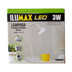 Lampara LED mesa flexible 3W blanca Ilumax