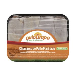 Churrasco de pollo Avicampo marinado x1000g