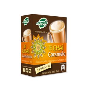 Te Jaibel chai caramelo polvo x 12 sobres x3g c-u