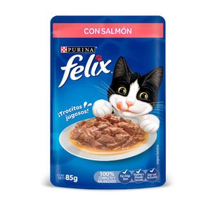 Alimento húmedo para gatos Felix salmón en salsa x85g
