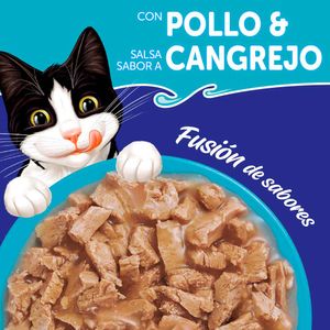 Alimento húmedo para gatos Felix Fantastic Mix pollo cangrejo x85g