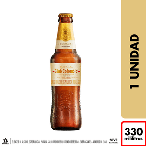 Cerveza Club Colombia Dorada botella x330ml