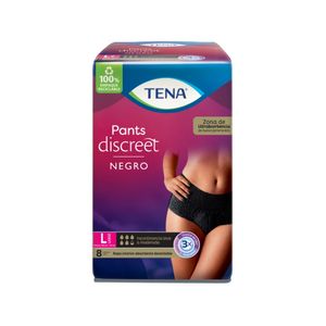 Ropa Interior absorbente Tena Discreet Negro talla L x 8 und