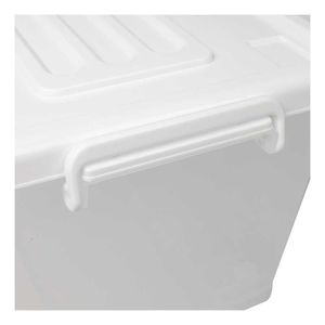 Caja Organizadora 26L Rueda Transparente Tapa Color Blanca Krea