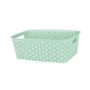 Caja + Canasto Simil Rattan Salvia 19 5X26X9cm Krea