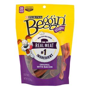 Snack para perro Beggin sabor tocineta x85g