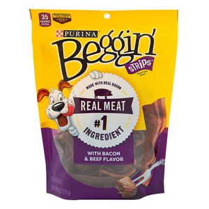 Snack para perro Beggin sabor tocineta carne x170g