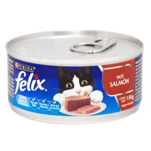 Alimento húmedo para gatos Felix paté salmón x156g