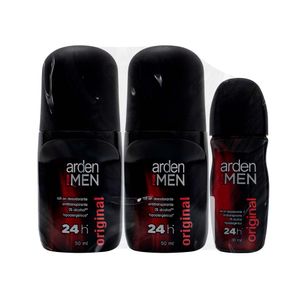 Desodorante Arden for men rollon on original 2und x50ml c/u + Desodorante Arde for men x30ml
