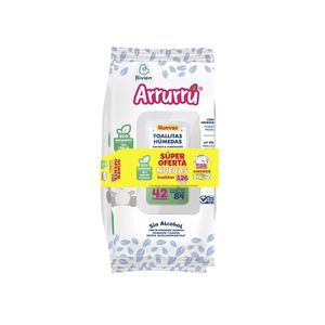 Toallitas humedas Arrurru ecoamigables x126und