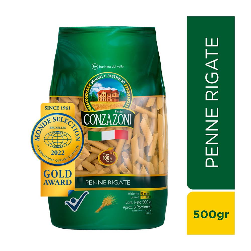 Pasta penne Conzazoni rigate x500g Tiendas Jumbo