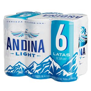 Cerveza Andina Light Lata x6und x269ml c/u