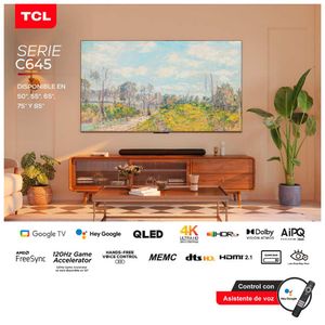 Televisor TCL 50" QLED UHD 4K Smart TV 50C645