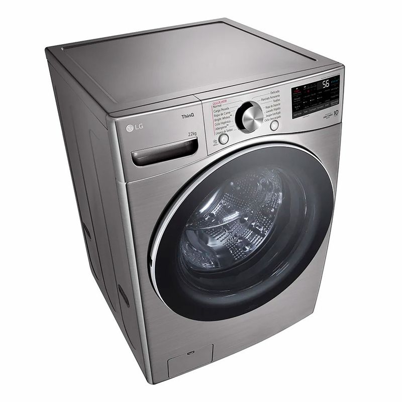 Lavadora LG Carga Frontal WM22VV2S6BR 22 kg Silver - Tiendas Metro