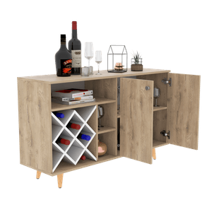 Mueble Bar Vithi RTA Macadamia + Blanco