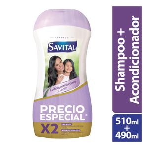 Shampoo Savital hialurónico x510ml + acondicionador x490ml
