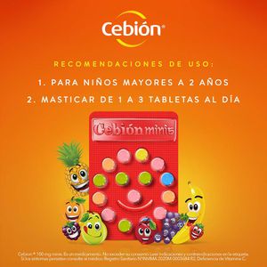 Tabletas Cebión Vitamina C Mini multisabor x45und