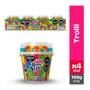 Alimento lácteo Bon Yurt Mini Trolli x4und x108g