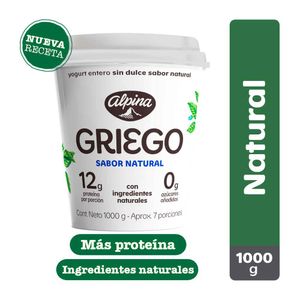 Yogurt griego Alpina natural x1000g