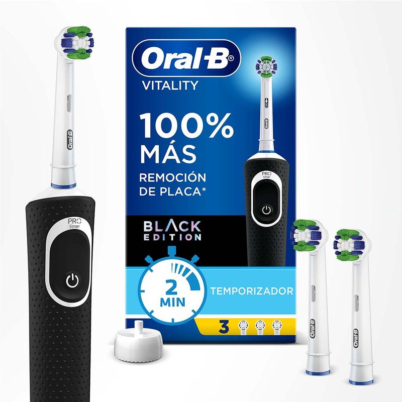 Cepillo Eléctrico Recargable Oral-B Vitality 100 + 3 Cabezales x1 Kit -  Tiendas Jumbo