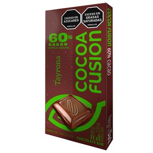 Chocolate Cocoa Fusion Negro Tayrona Barra x 60 g
