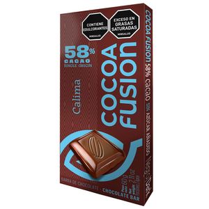 Chocolate Cocoa Fusion Sin Azucar Calima Barra x 60 g