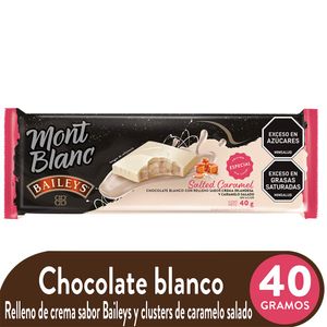 Chocolate Mont Blanc blanco baileys caramelo salado x40g