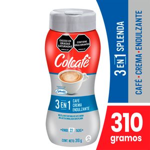 Café Colcafé 3 en 1 crema splenda x310g