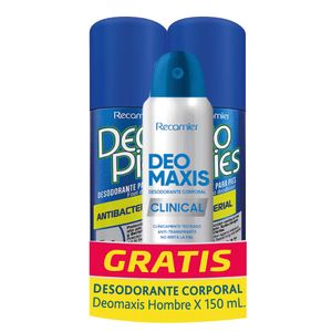 Desodorante Deo Pies antibacterial x2und x260ml c/u + gratis desodorante hombre