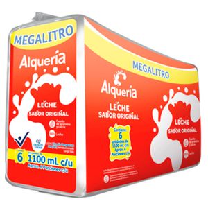 Leche Alqueria sabor original megalitro x6und x1100m c/u