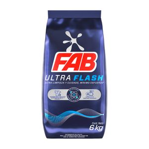 Detergente Fab ultra flash polvo x6kg