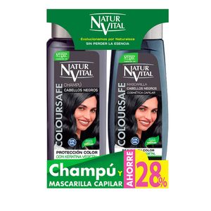 Shampoo Natur vital cabello negro x300ml + mascarilla x300ml