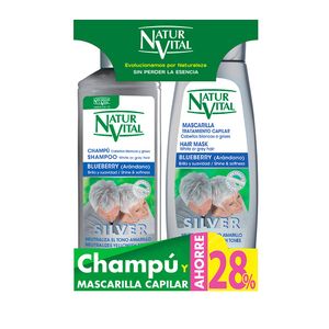 Shampoo Natur vital silver x300ml + mascarilla x300ml