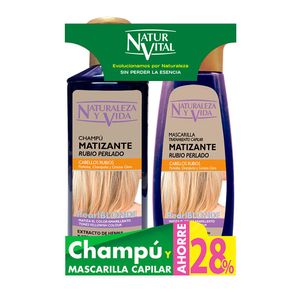 Shampoo Natur vital matizante x300ml + mascarilla x300ml