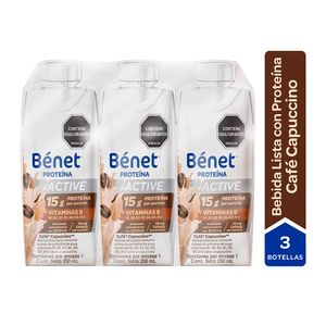 Bebida Benet active sabor capuccino x3und x250ml