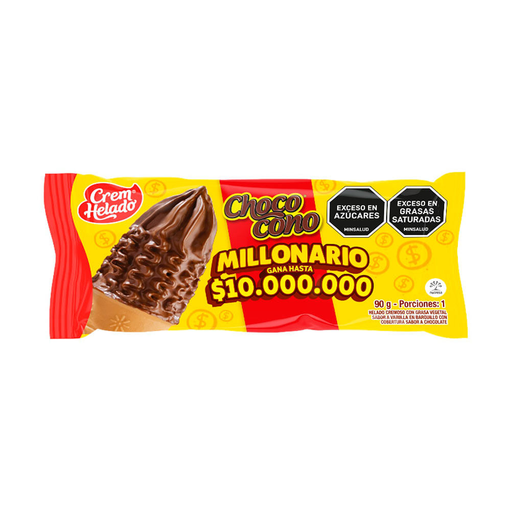 Helado Crem Helado choco cono millonario x90g - Tiendas Jumbo