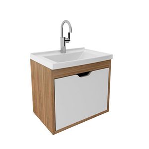 Mueble de Baño con Lavamanos Graz Teca/Blanco