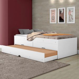 Cama Sencilla con nicho Mar - Blanco