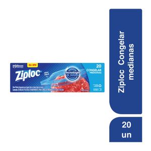 Bolsas plásticas Ziploc para congelar reutilizables x20und