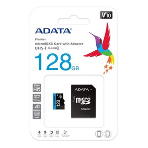 Memoria Micro SD Adata 128Gb Clase 10 Con Adaptador SD