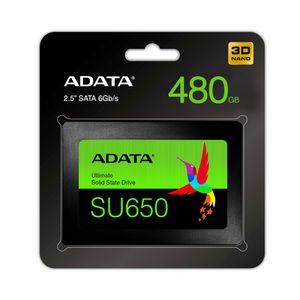 Disco Sólido SSD Interno Adata Ultimate ASU650SS480GTR 480GB Negro
